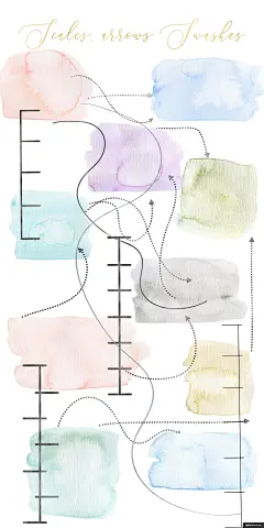 手绘 水彩 浪漫婚礼 时间轴 png免抠设计素材平面设计