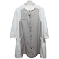 gniY原创设计 七分袖A型白色灰色拼接拼色衬衫衬衣 新款 2013