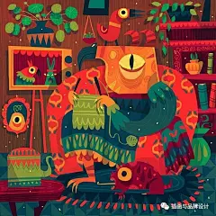 插画丨绝美扁平风，在浓烈的色彩中体验热情的印度风情 : 60万插画师共同关注→插画与品牌设计