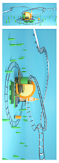 双十一电商活动banner卡通城堡3D儿童可爱立体场景背景PSD素材