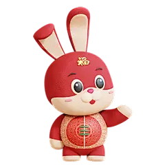 三维渲染中国农历传统新年卡通兔子3D插画_AL-60_3D-Character-Chinese-Rabbit-Explain-Pose