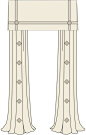 Pelmet with Diamond Applique