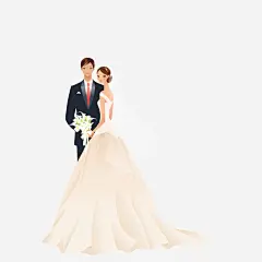 穿着粉色婚纱的手绘新娘矢量图高清素材 设计图片 免费下载 页面网页 平面电商 创意素材 png素材