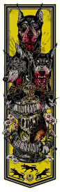 Game of Thrones: House Clegane Banner ("Unleash the Hounds") by Studio Seppuku