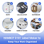 Amazon.com : NIIMBOT D101 Label Maker, Handheld Thermal Label Printer with Tape, Easy to Print 0.5 to 1 Inch Width Inkless Label Maker for School Name, Cable Labels, Business Price Tags, Home Storage : Office Products