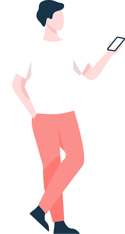 清爽的扁平人物PNG素材