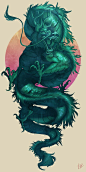 Jade Dragon by Lydia Praamsma, via Behance: 