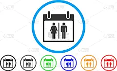 白昼,卫生间,圆形,日历,计算机图标,事件,男人,Today,活页夹,提示