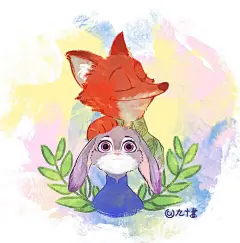 ZOOTOPIA~#JUDY#&amp;#NICK##疯狂动物城##ZOOTOPIA##迪士尼动画##原创手绘# #同人##3D电影##插画##人设##漫画##朱迪##尼克#