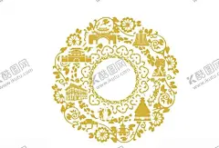 贵州地标圆形花纹底纹 【酷图网】贵州,地标,建筑,花纹,圆形,图标,印章,苗族,贵阳,底纹