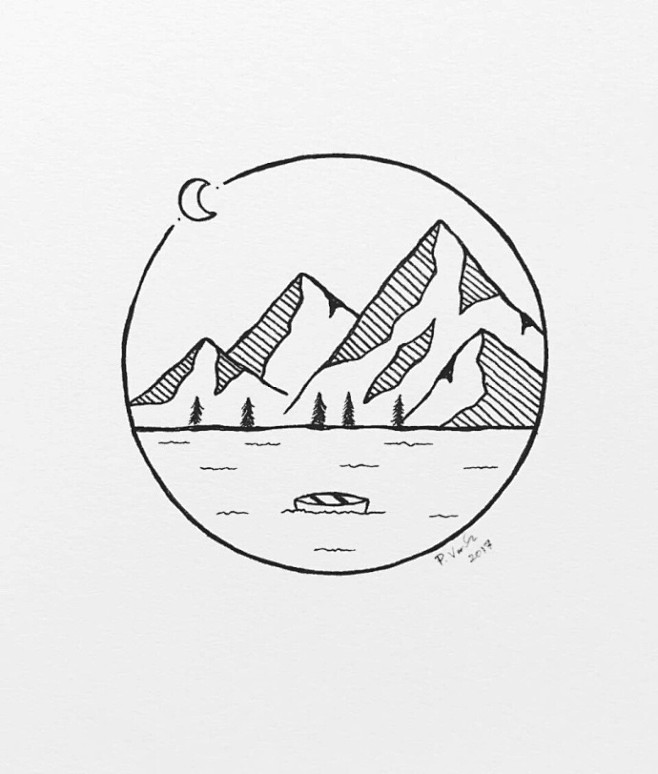 简笔画风景小画作者艺术家pattyvariboa67676767
