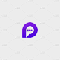 letter p bubble chat logo template
