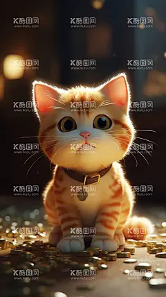 小猫手机壁纸  - 源文件下载【酷图网】小猫,可爱,迷你,萌,壁纸,AI,插画人物,特写,卡通