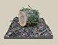 一截树干 伐木 切割 木头 木桩 - 综合模型 蛮蜗网