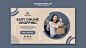 Banner template with online shopping Free Psd