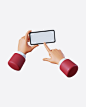 Download Hands with Smartphone Transparent PNG on YELLOW Images