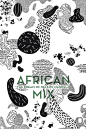 African Mix Posters. : Série d'affiches pour une exposition en l'honneur de l'Afrique et de Nelson Mandela sur le thème "African Mix". Mon travail s'axe sur le mélange et la relation du noir et du blanc dans la création de motifs évoquant ma vis