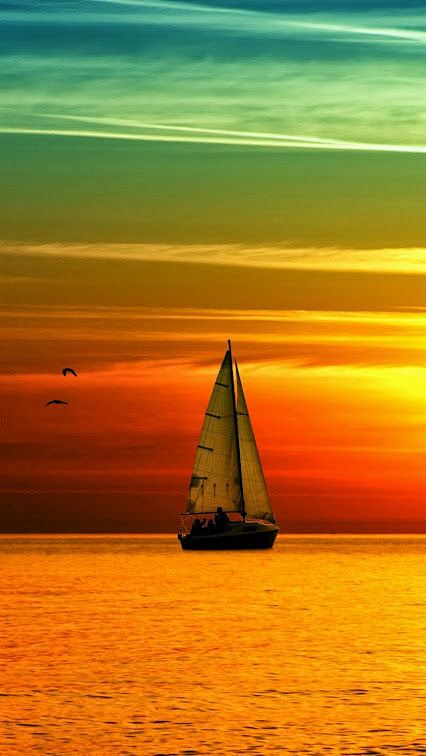 Sail in the sunset, ...