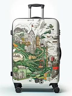 18款旅行箱插画图案，你会PICK哪一款？ - 小红书