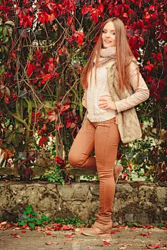 公园,秋天,美术肖像,女孩,自然,垂直画幅,女人,头发,毛皮,时装模特