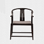 新中式实木圈椅 茶椅 仿古官帽椅 太师椅皇宫椅明清古典家具实木-淘宝网