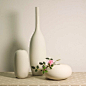 现代时尚摆件白色小清新陶瓷器花瓶 家居简约花器工艺品 森女系