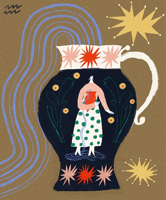 ♒复古的十二星座插画，你能猜出吗