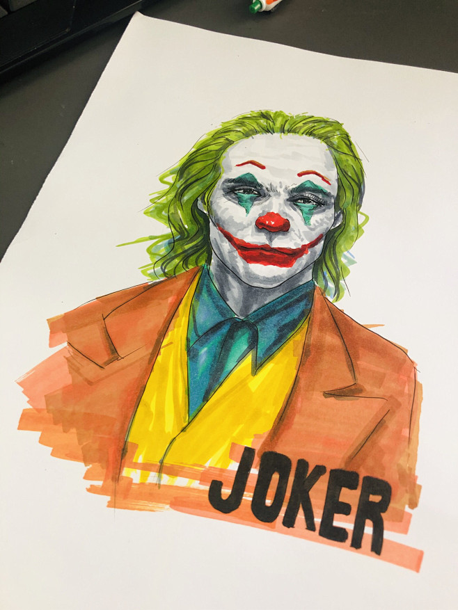 joker马克笔手绘
