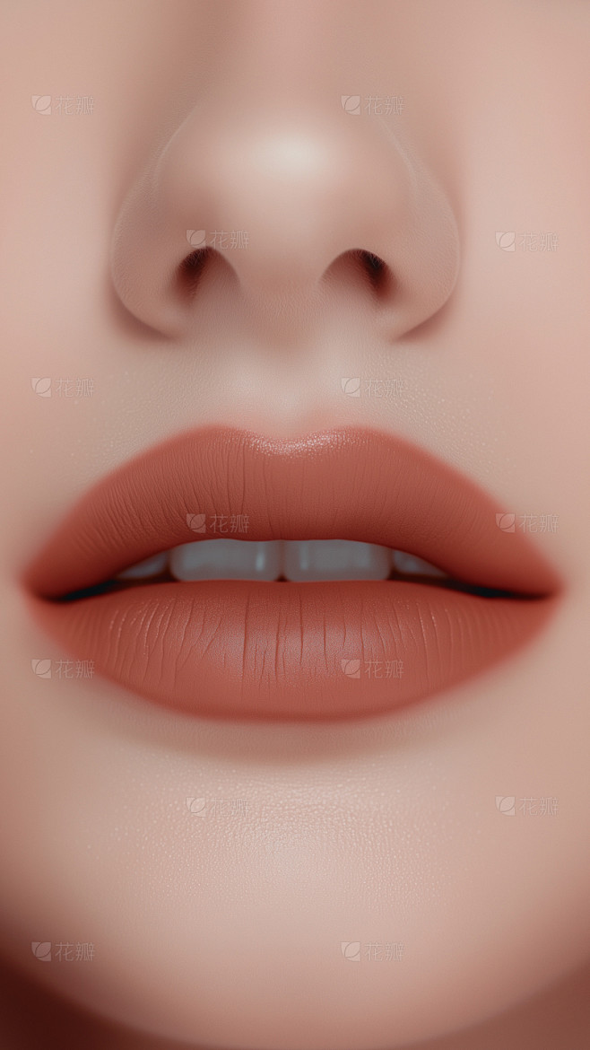 美妆系列写实口红试色图