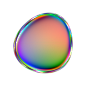 蒸汽波全息镭射渐变椭圆彩虹色斑点形状PNG免抠图Blob-Shape-42