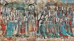 玄元十子

在南极和东极二帝左右各有五个道装人物，冠服都极为尊贵，是在道教中有地位但未成为仙官的古代有道之士。全真教有
玄元十子之说，被认为是追随老子的十个古代思想家：关尹子、辛文子、庚桑子、南荣子、尹文子、士成子、崔瞿子、柏矩子、列子和庄子。