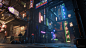 Cyberpunk Street, Stanislav Kemezh : It's my course work at Scream School and my first level artist experience. All the assets and shaders in the scene are made by me. The main reference is the concept of Helio Frazao. <br/><a class="text-me