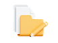 Folder With Documents And Pencil  3D Icon