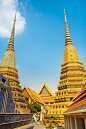 Pagodas of Wat Pho temple in Bangkok, Thailand by Matej Kastelic on 500px