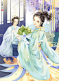 ✔[公羊子/绘] 古风情侣手绘 才子佳人 古装俊男美女 插画漫画