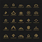 Set of logo template. unusual icons for ... | Premium Vector #Freepik #vector #logo #business #vintage #floral