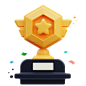 Grand Prix Trophy 3D Icon