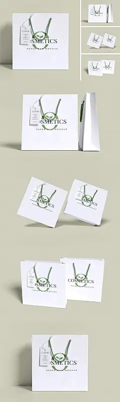 纸袋样机 (PSD,PDF)