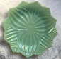 Vintage Glass Jadeite Lotus Leaf Plate by GildedChippy on Etsy: 