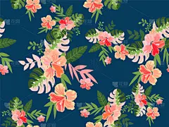 四方连续纹样,热带的花,可爱的,请柬,事件,浪漫,壁纸,婚礼,复古,问候