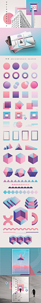 50 Holographic Shapes by Polar Vectors on @creativemarket