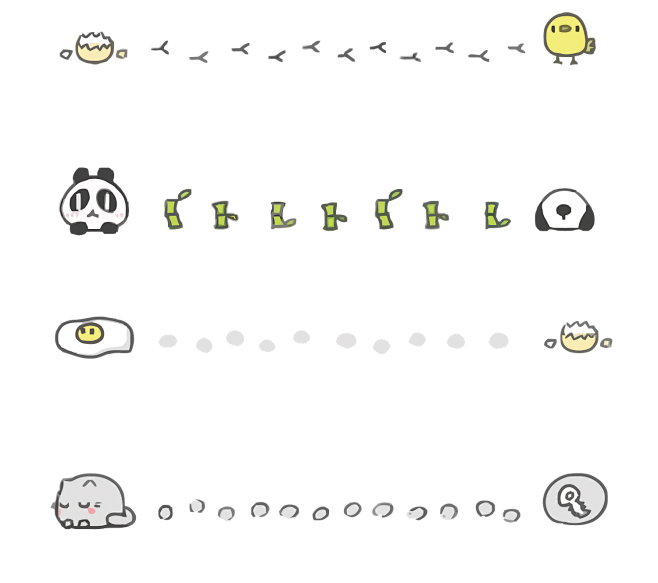 矢量卡通分割线