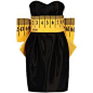 Moschino Short Dress (41,765 MXN) ❤ liked on Polyvore featuring dresses, black, viscose dress, moschino, black mini dress, short dresses and moschino dresses