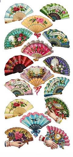 中国风红色喜庆扇子扇形古典古风手绘折扇PNG透明免抠PS设计素材
