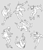 Sketchdump January 2018 [Flying poses] by DamaiMikaz