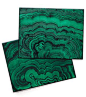 Malachite placemats. Photo from The Pink Pagoda