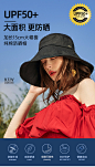 夏季大帽檐渔夫帽女可折叠防紫外线太阳帽韩版潮防晒遮阳帽子女-tmall.com天猫