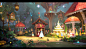 00116-1821522634-High saturation, strong contrast,enchanted world, movie setting, colorful, mystical, town square, forest, whimsical, festive cel