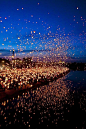 Floating lantern festival in Thailand. Beautiful. Magical.