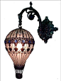 精致的巴洛克风格热气球琉璃壁灯
